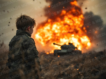 Stockfoto: Kind im Krieg