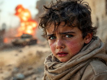 Stockfoto: Kind im Krieg