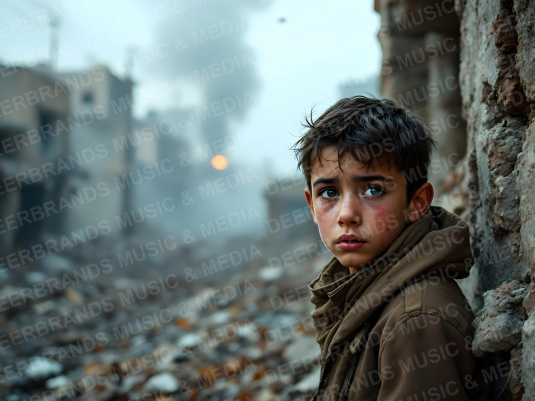 Stockfoto: Kind im Krieg